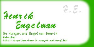 henrik engelman business card